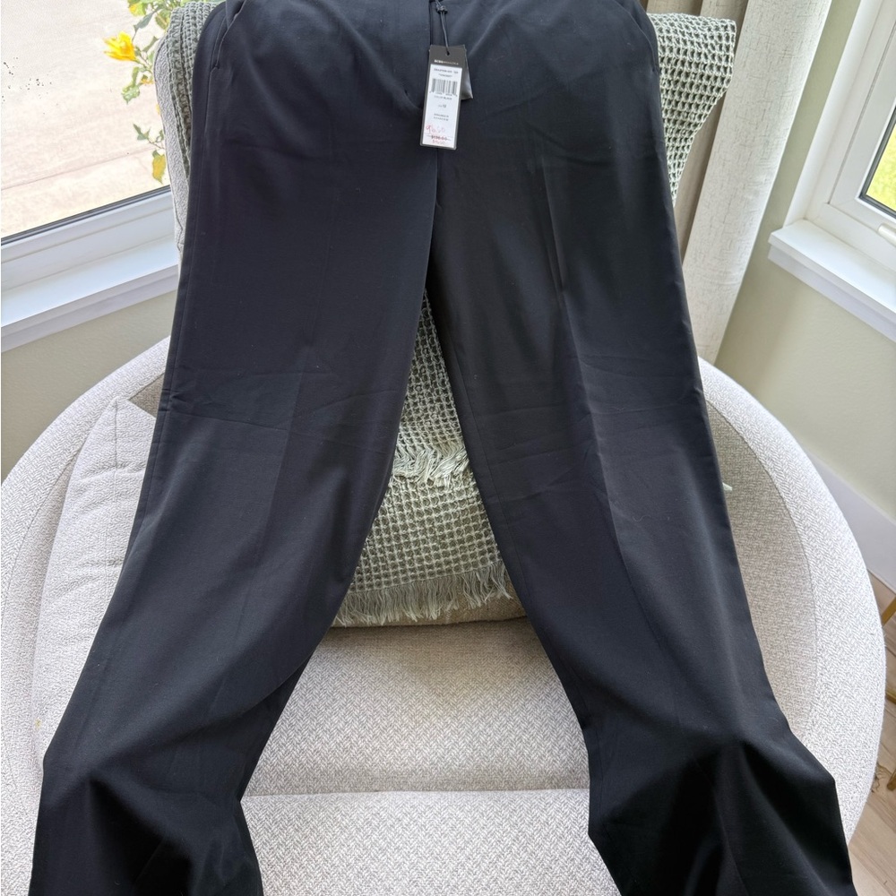 BCBGMaxAzria Black Trousers Straight-Leg Professional